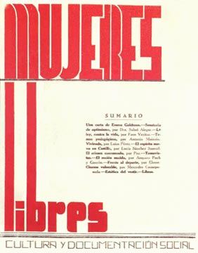Le premier numéro de la revue Mujeres Libres, en mai 1936.