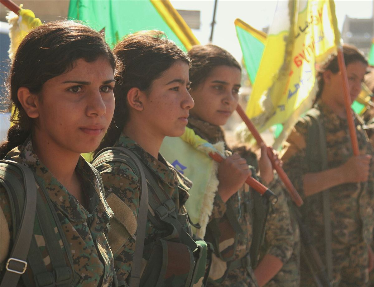 Combattantes des YPJ, les unités de défense des femmes, en 2017.